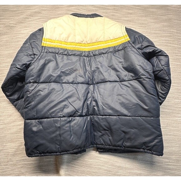 Vintage Ski Jacket Vest Weathercaster 70s 80s Blue Racing Ad Monroe Shocks SizeS - Picture 8 of 16